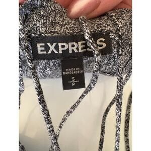 Express Oversized Lace Up Back Smooth U Hemline Tunic Size S